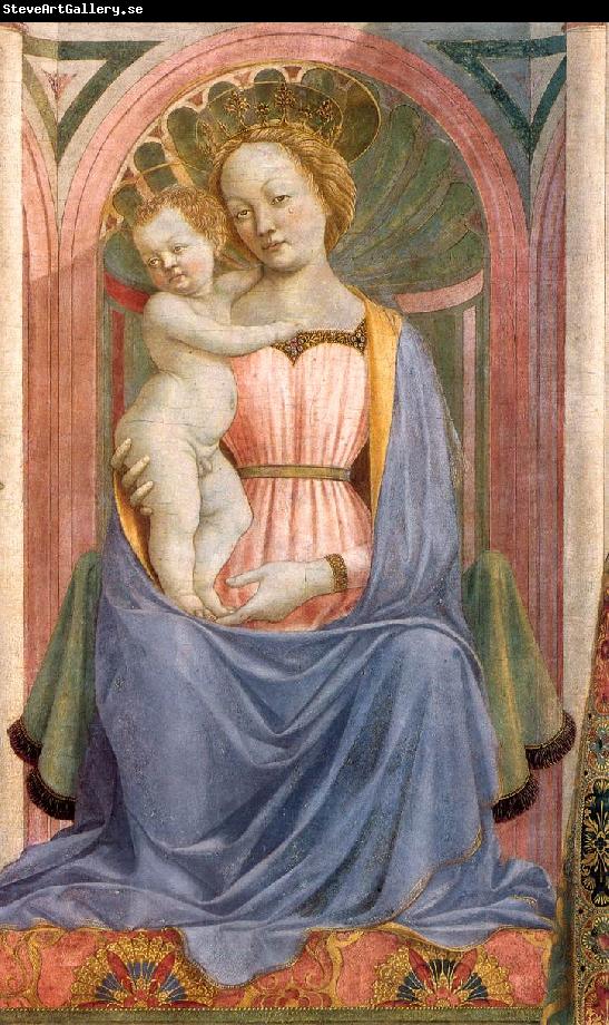 DOMENICO VENEZIANO The Madonna and Child with Saints (detail) dh